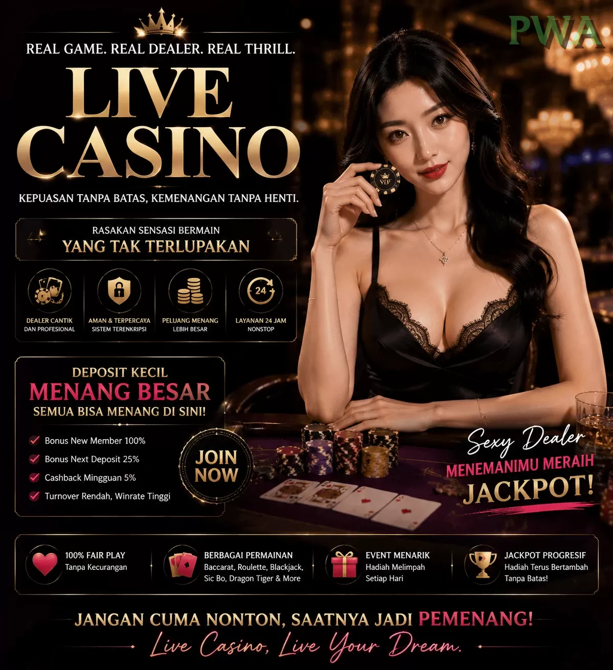 Login pwa Sekarang Bonus Melimpah